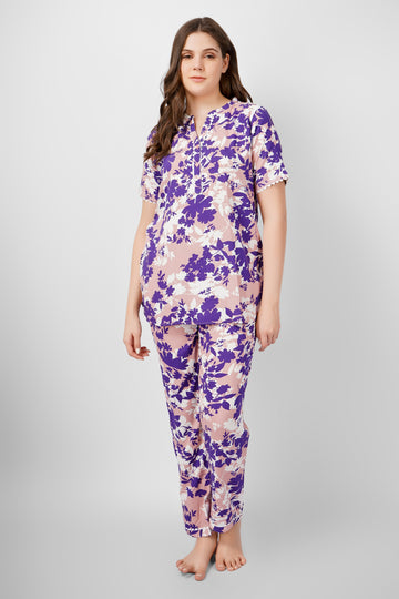 Blush & Bloom Nightsuit Set