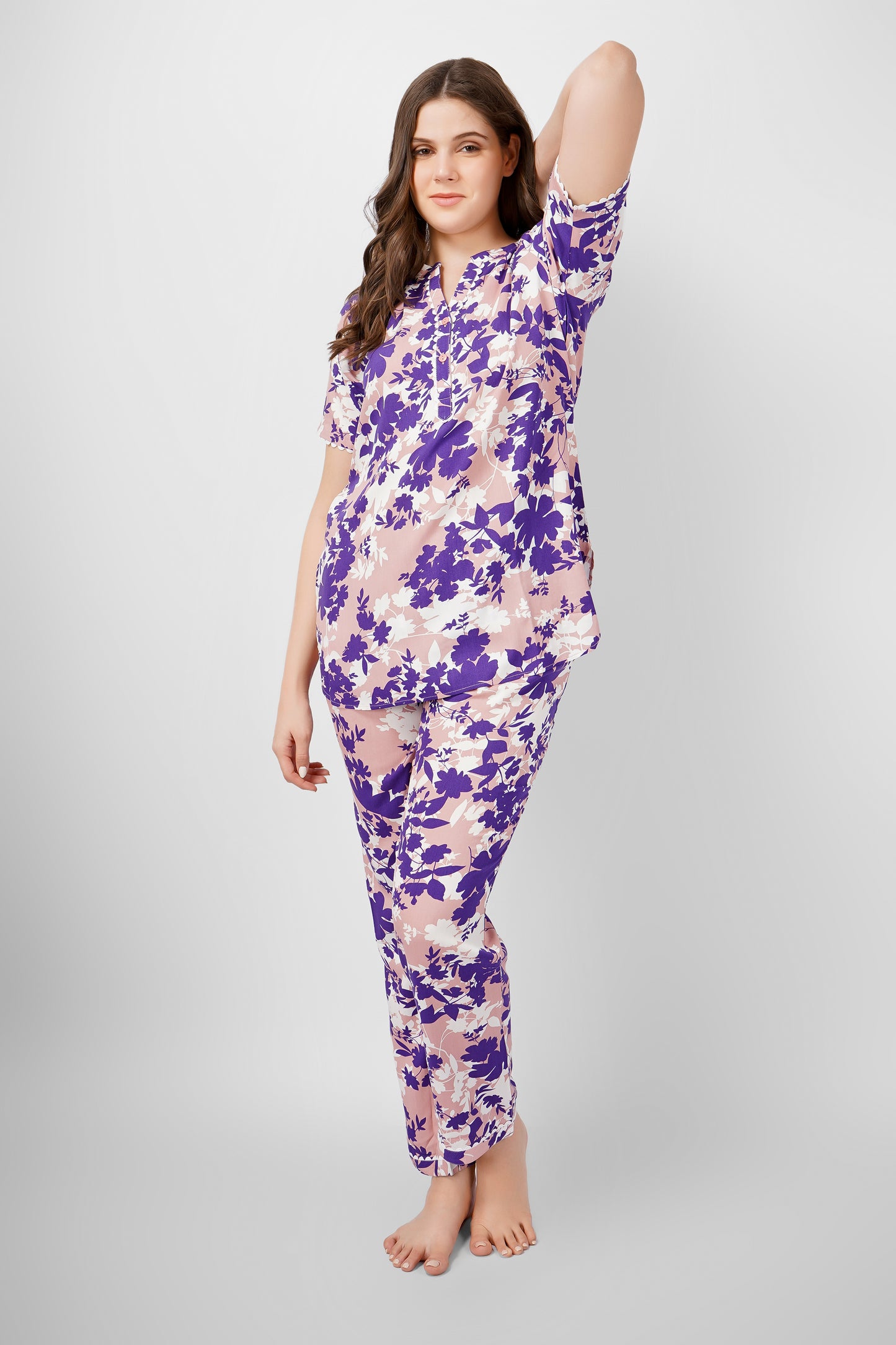 Blush & Bloom Nightsuit Set