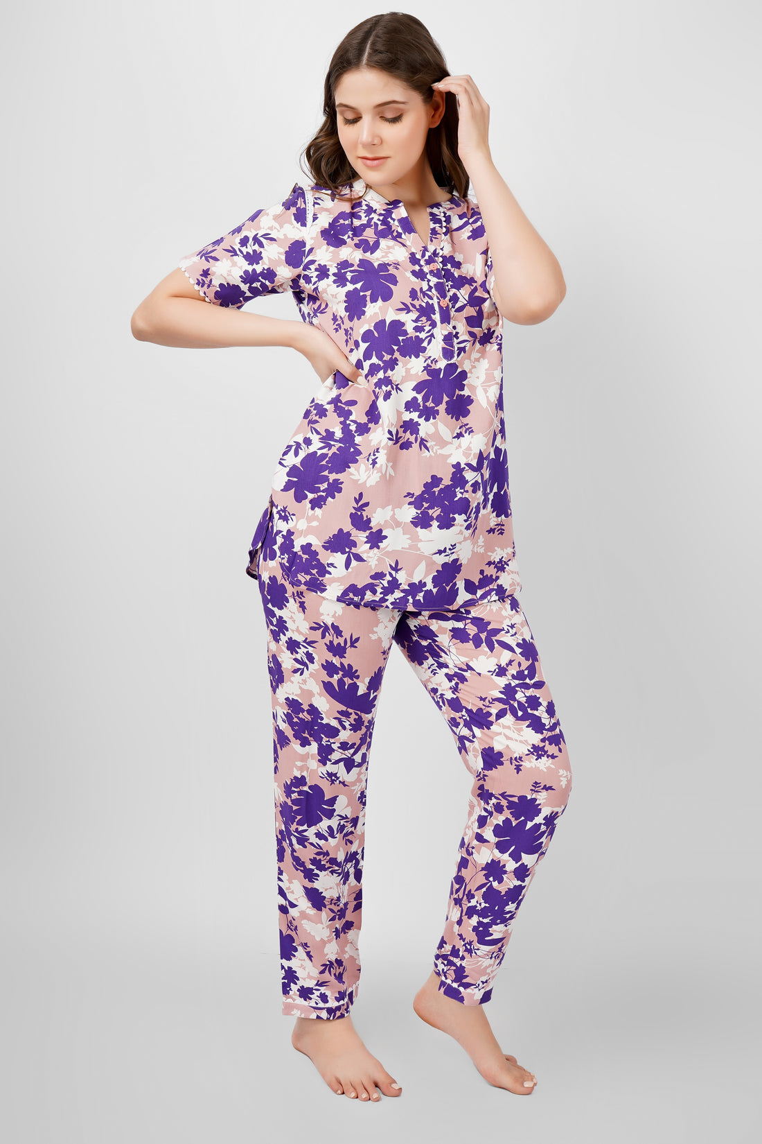 Blush & Bloom Nightsuit Set