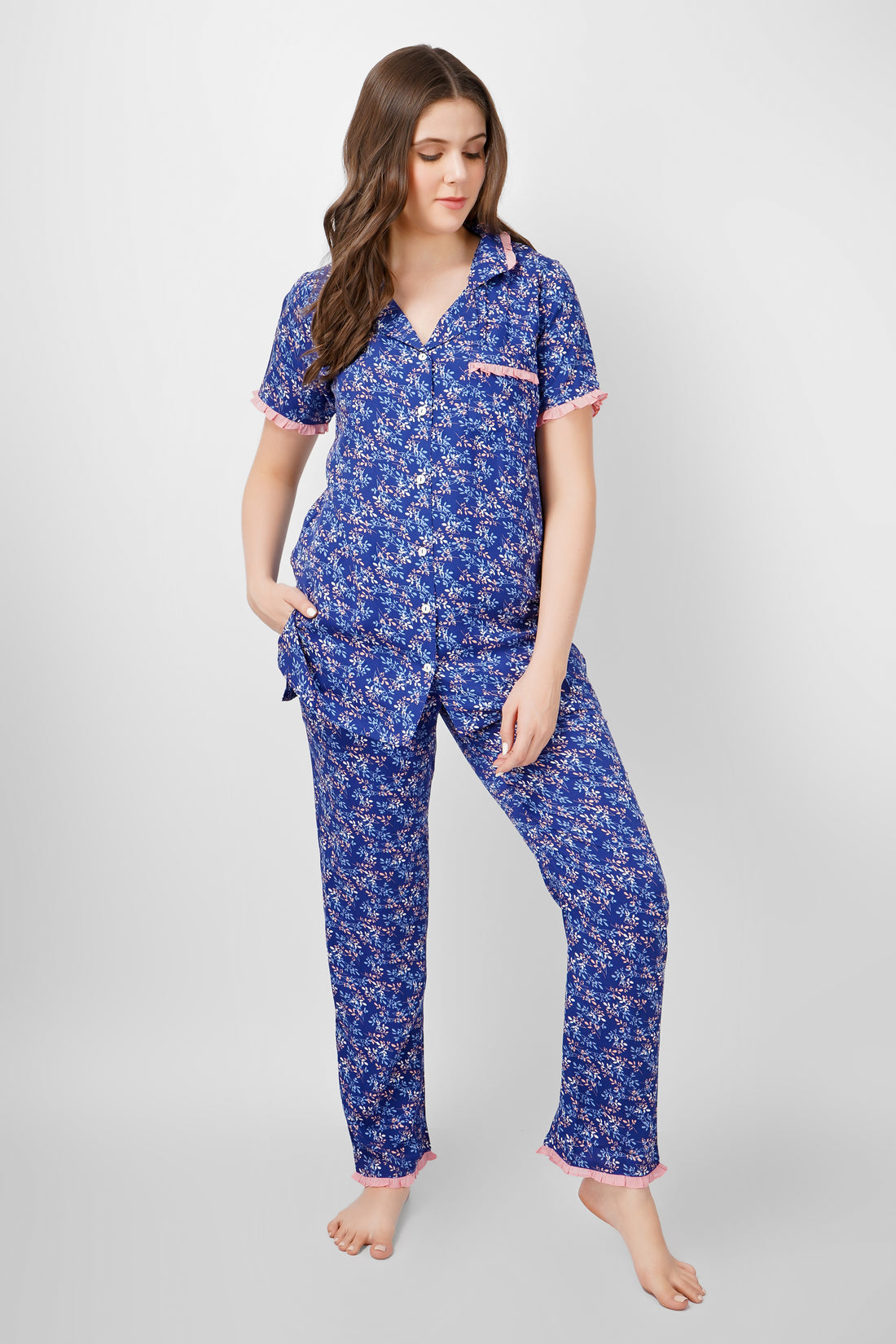 Indigo Serenity Nightsuit Set