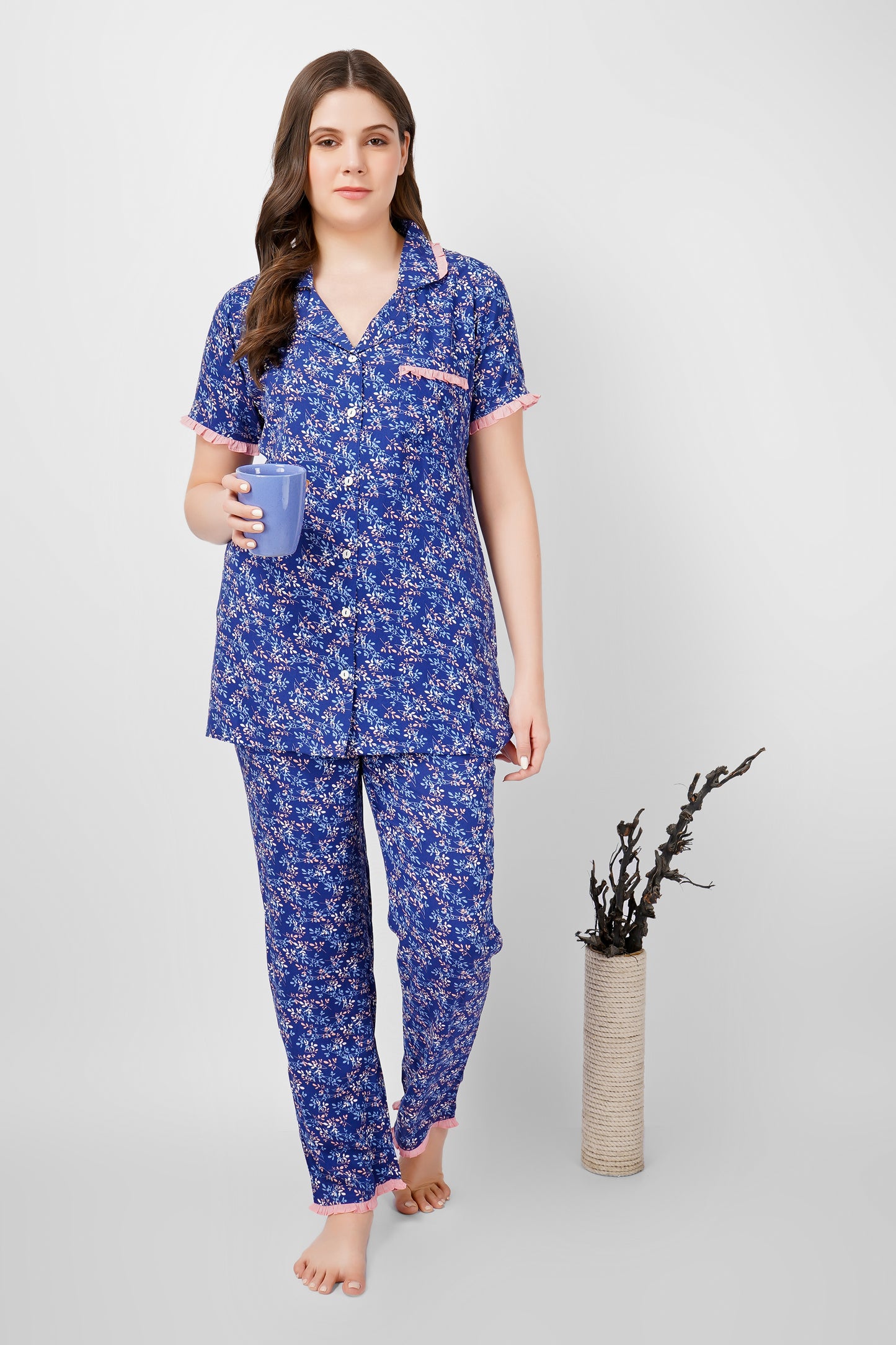 Indigo Serenity Nightsuit Set