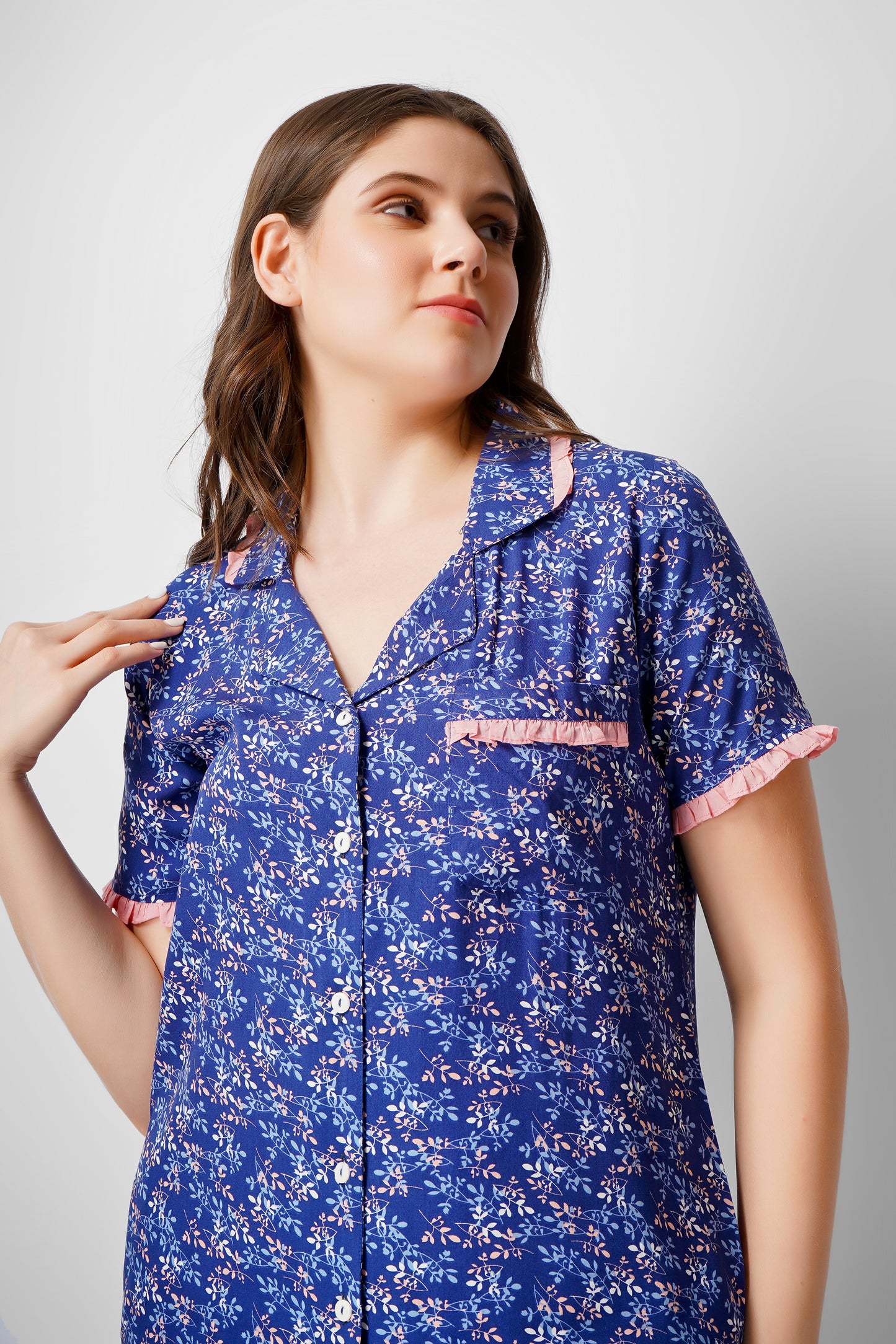 Indigo Serenity Nightsuit Set