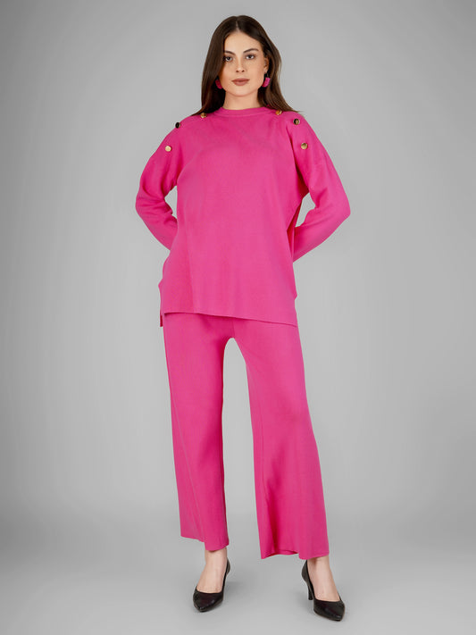 Pink Glow Woollen Co-ord Set