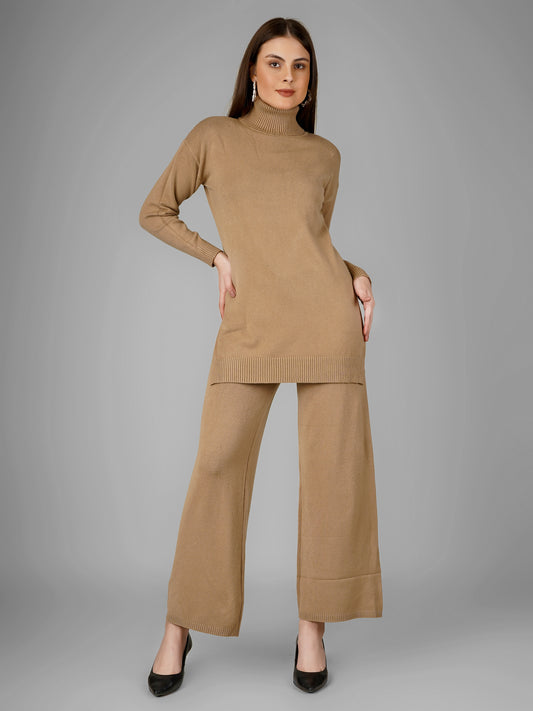 Caramel Luxe Woollen Co-ord Set