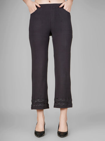 Elegance Wool Embroidered Comfort Pants