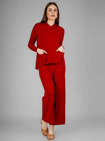Scarlet Cozy Luxe Woollen Co-ord Set