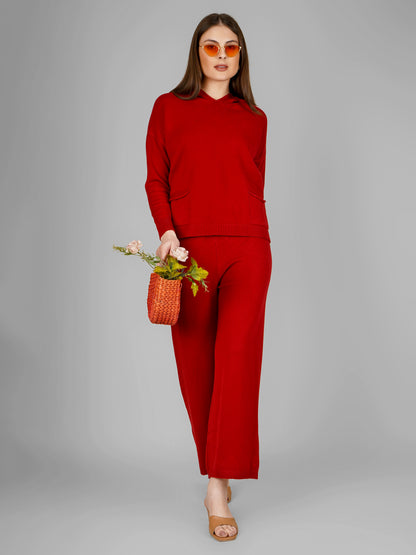 Scarlet Cozy Luxe Woollen Co-ord Set