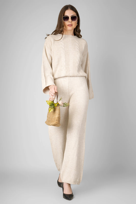 Vanilla Cable Luxe Woollen Co-ord Set