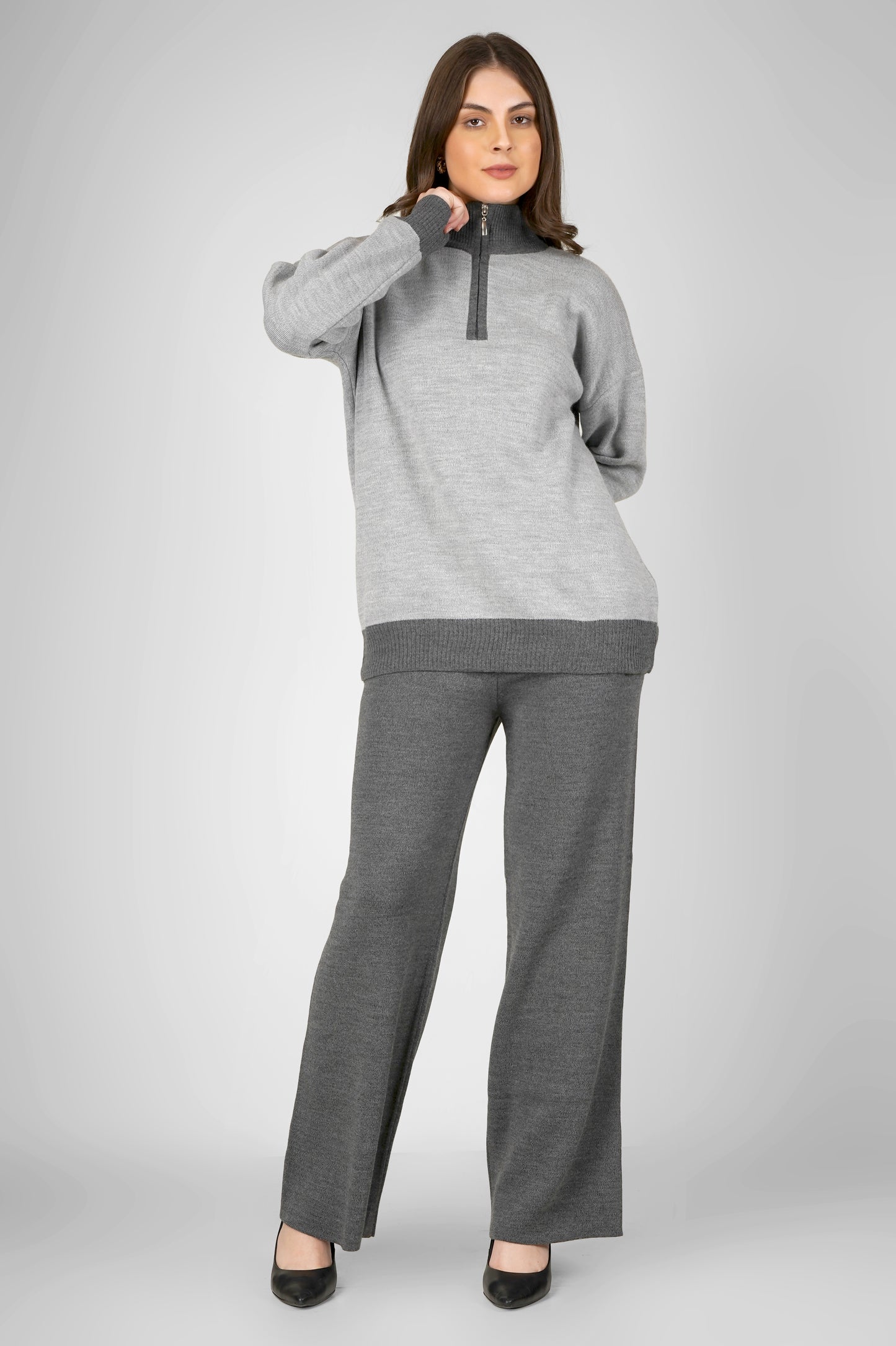 Shadow Zip Woollen Co-ord Set