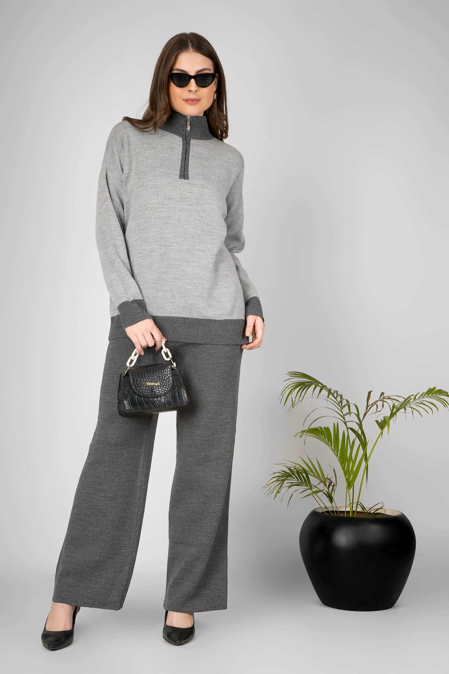 Shadow Zip Woollen Co-ord Set