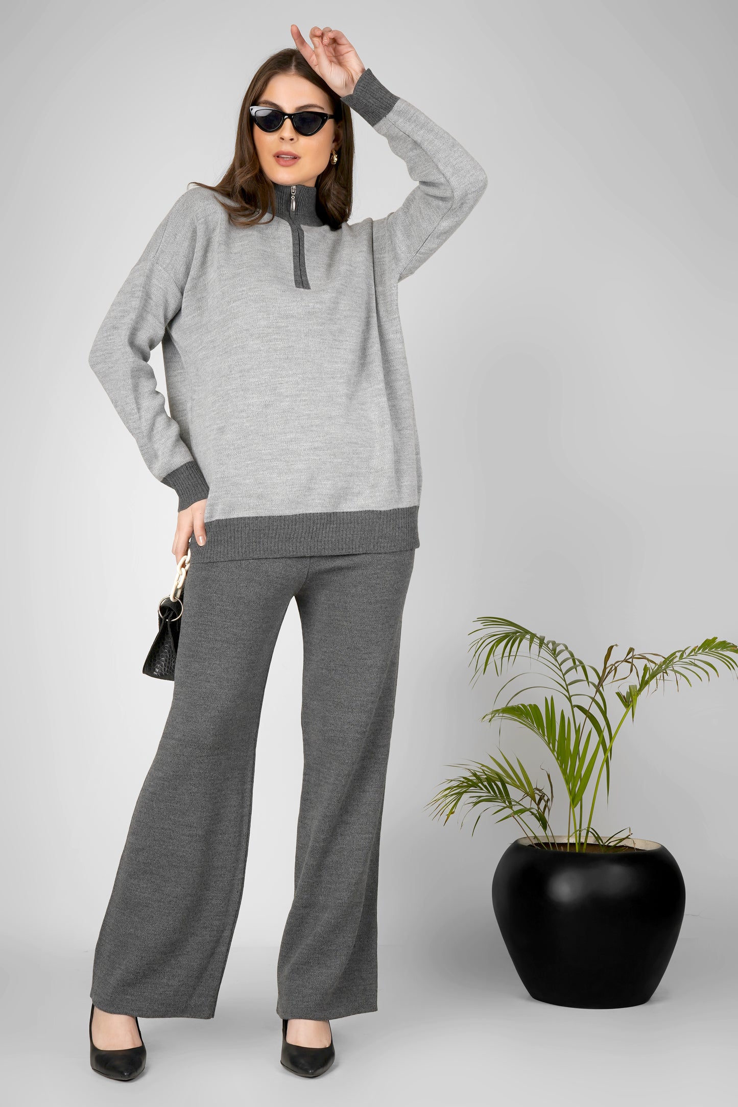 Shadow Zip Woollen Co-ord Set