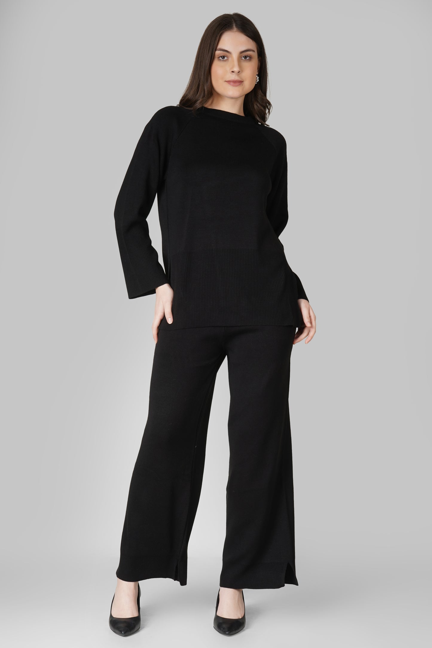 Noir Knit Woollen Co-ord Set