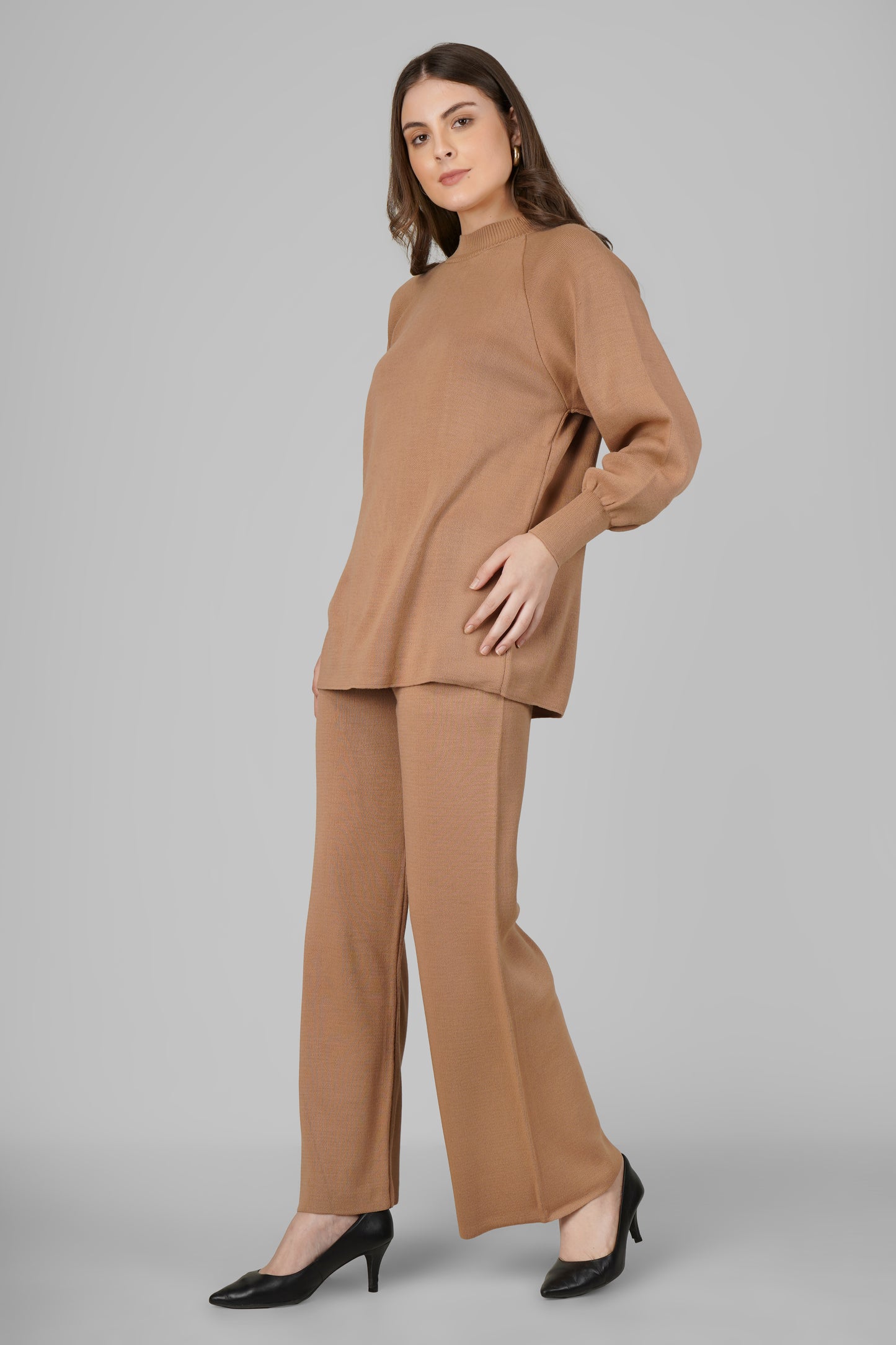 Oat Knit Woollen Co-ord Set