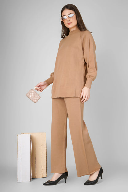 Oat Knit Woollen Co-ord Set