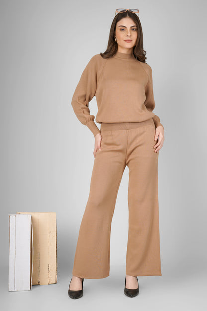 Oat Knit Woollen Co-ord Set