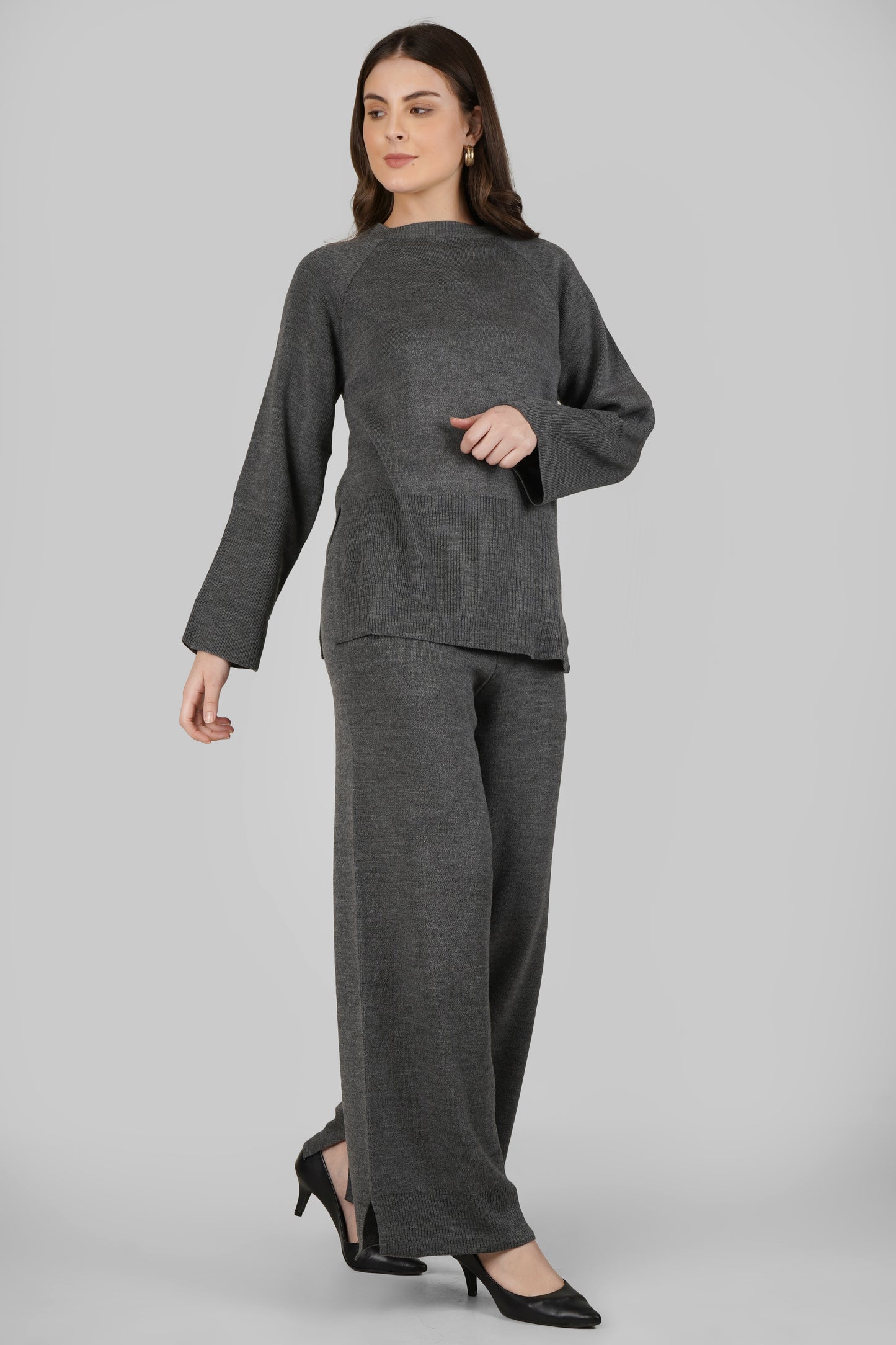 Graphite Ease Woollen Co-ord Set