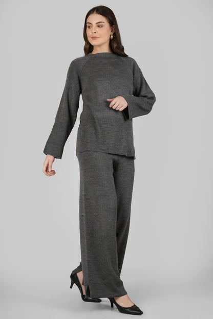 Graphite Ease Woollen Co-ord Set