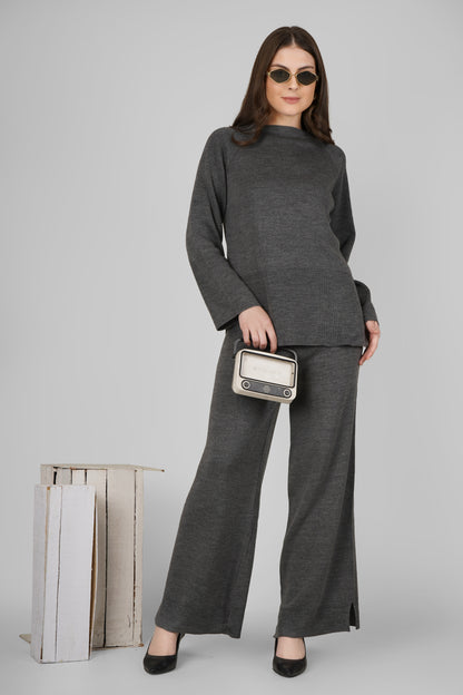 Graphite Ease Woollen Co-ord Set