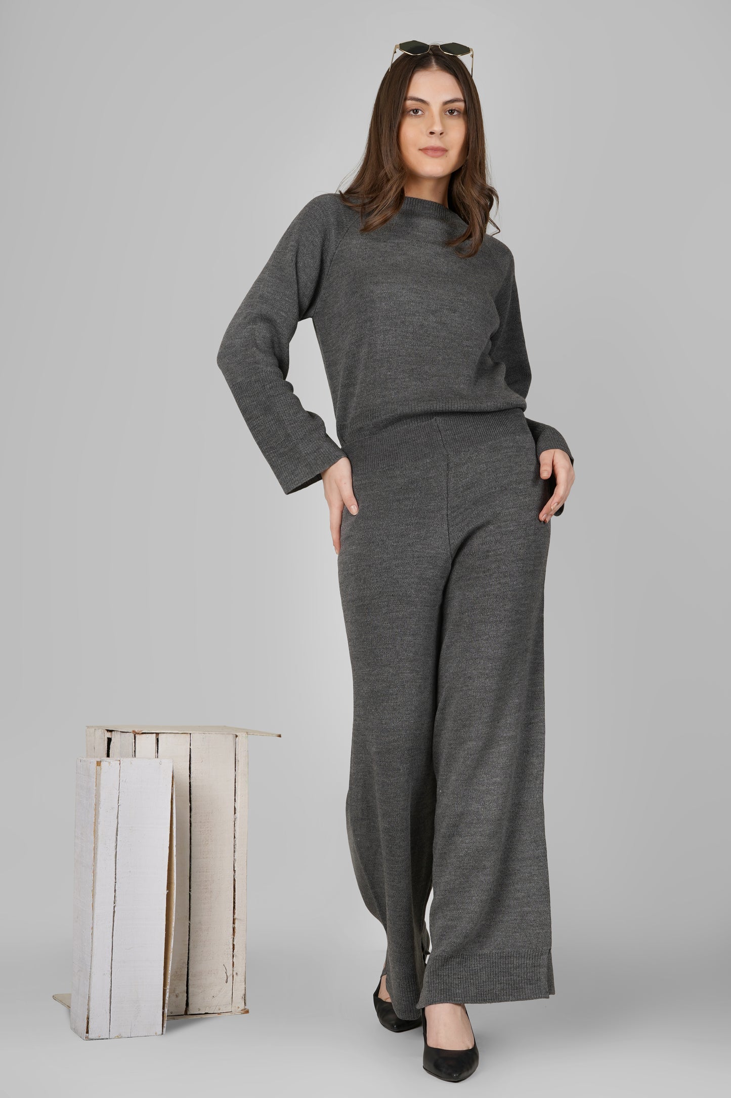 Graphite Ease Woollen Co-ord Set