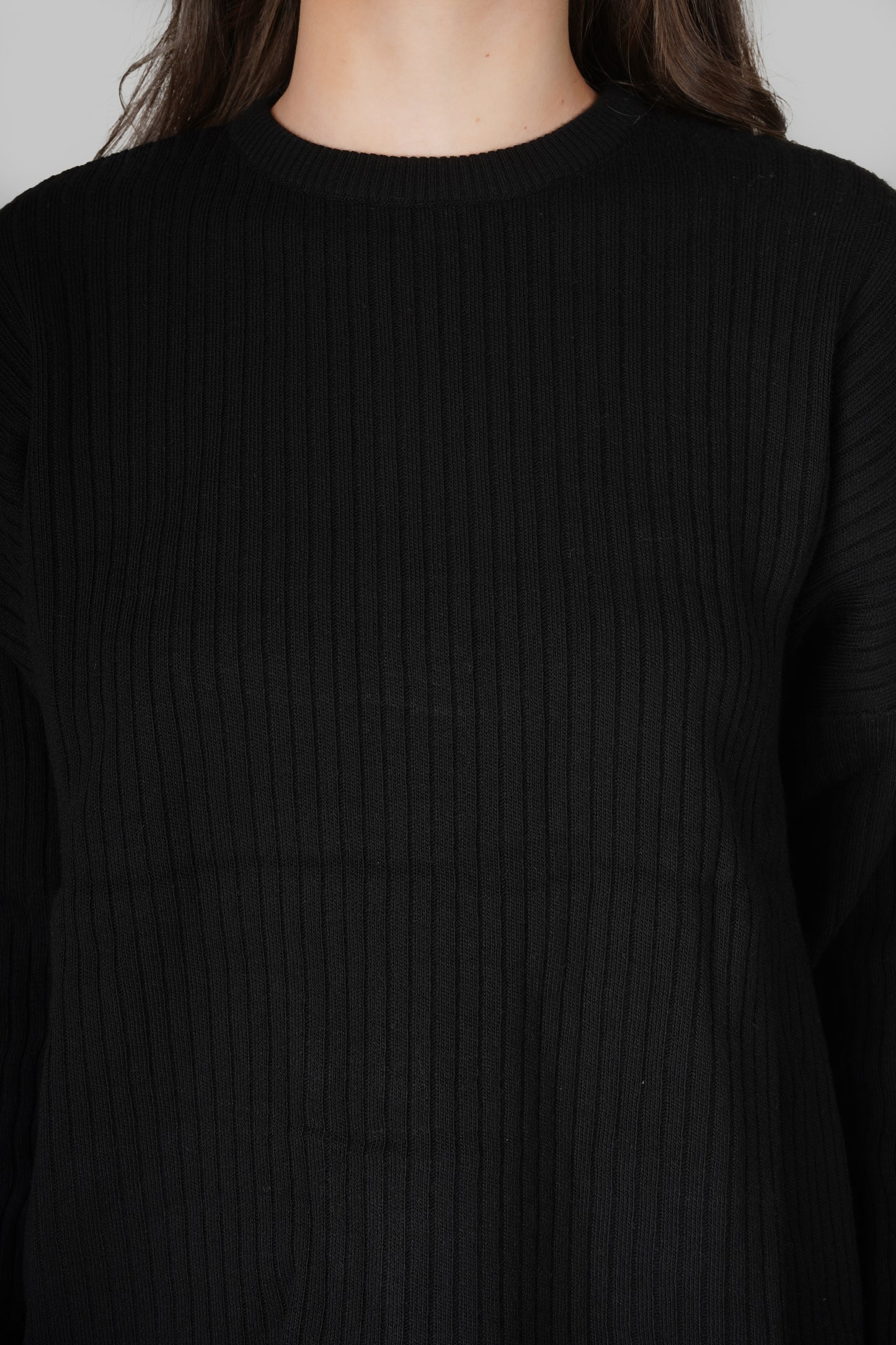 Noir Ease Ribbed Woollen Co-ord Set