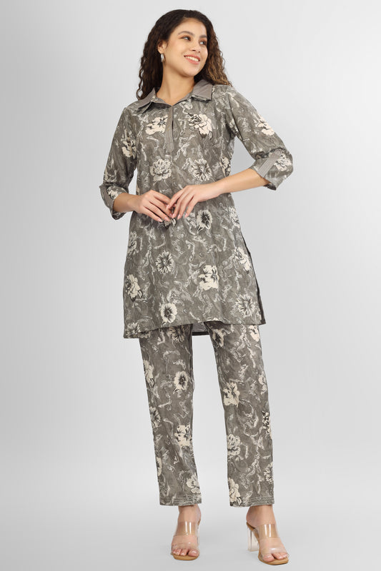 Grey Iris Coord Set