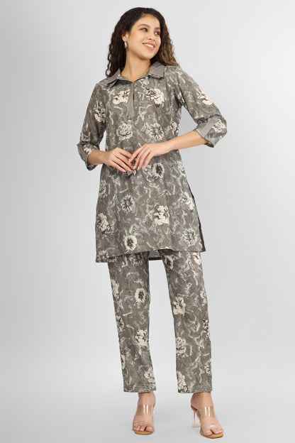 Grey Iris Coord Set