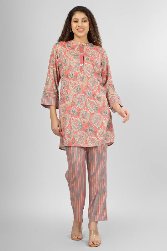 Pink Paisley Coord Set