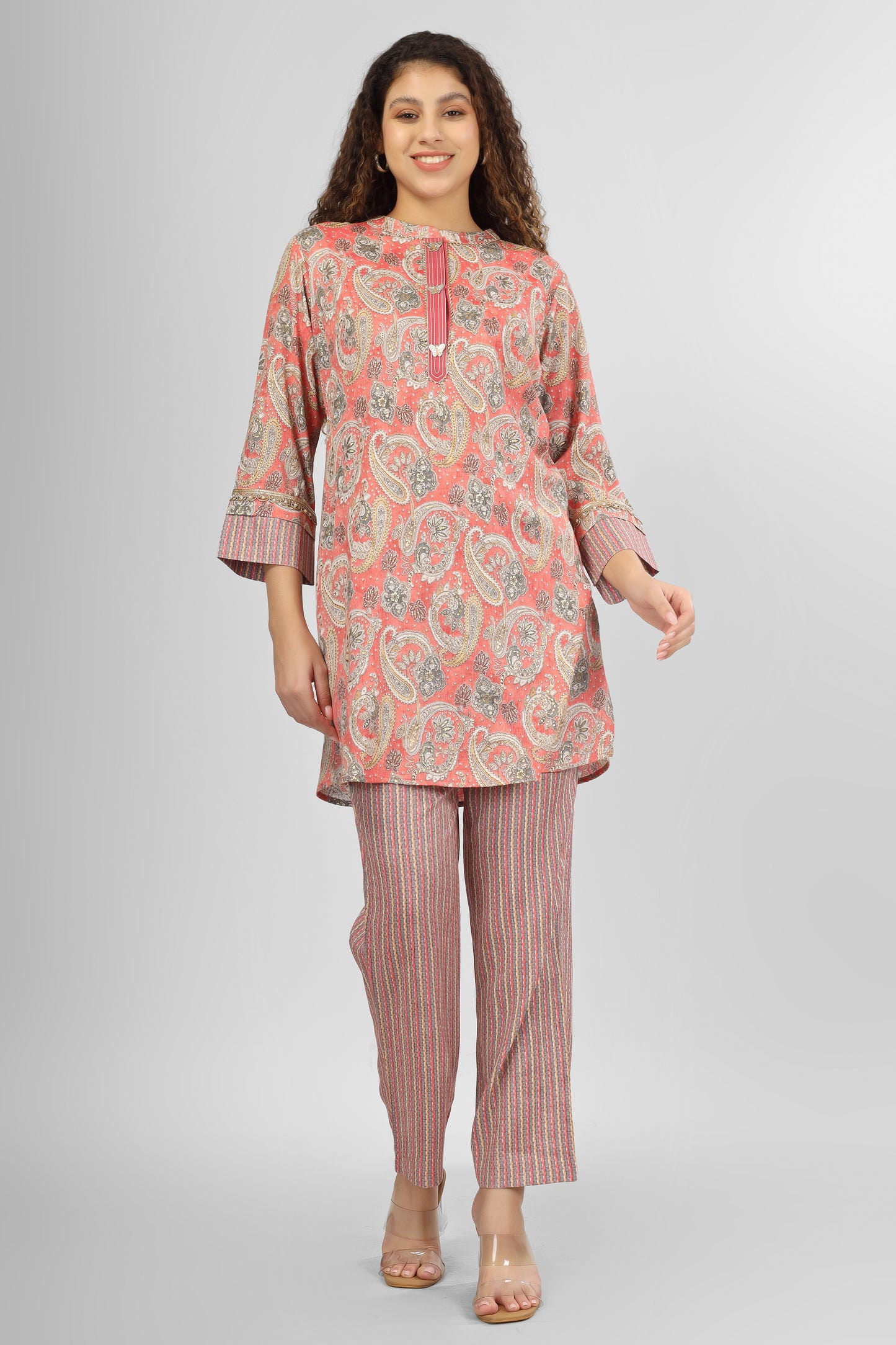 Pink Paisley Coord Set