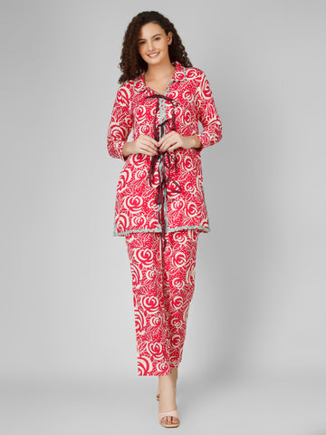 Magenta Mischief Rayon Coord Set