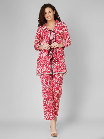 Magenta Mischief Rayon Coord Set