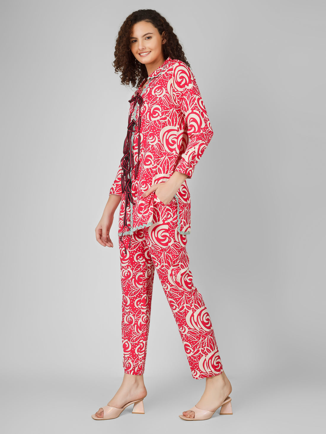 Magenta Mischief Rayon Coord Set