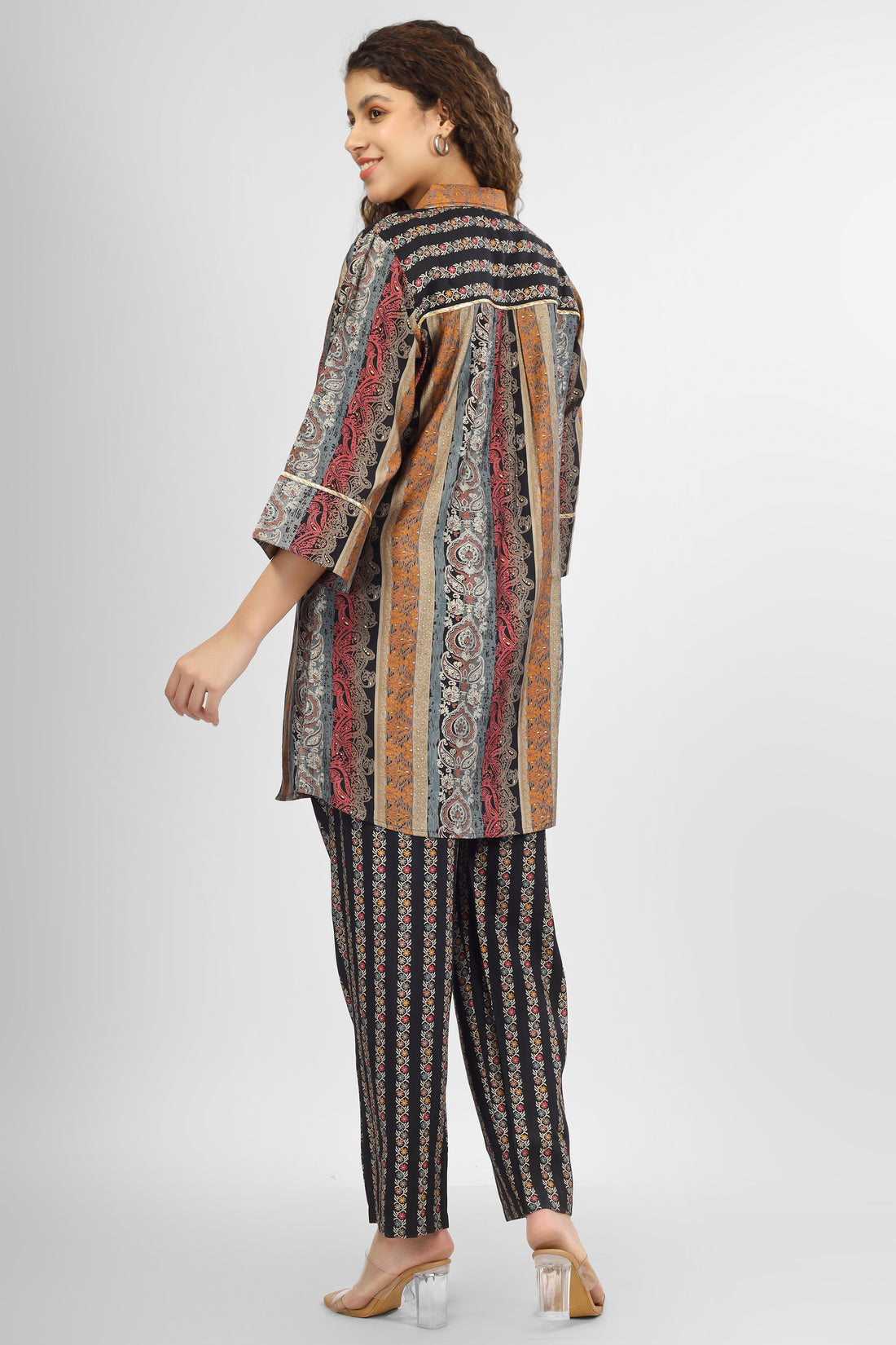 Black Chanderi Coord Set