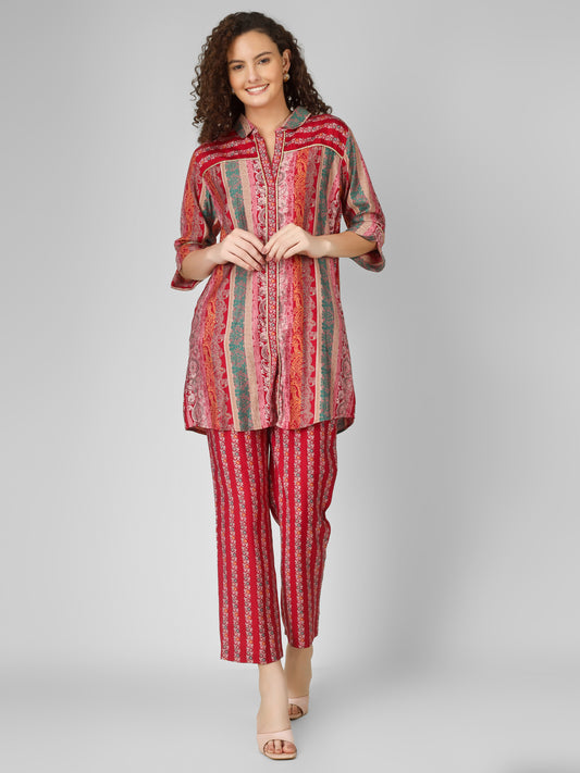 Magenta Charm Chanderi Coord Set