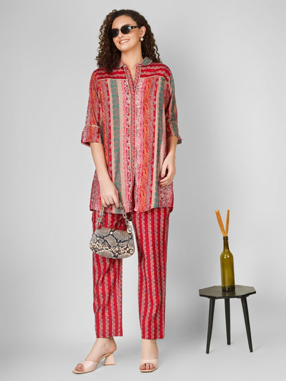 Magenta Charm Chanderi Coord Set