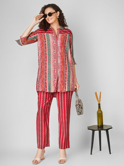 Magenta Charm Chanderi Coord Set