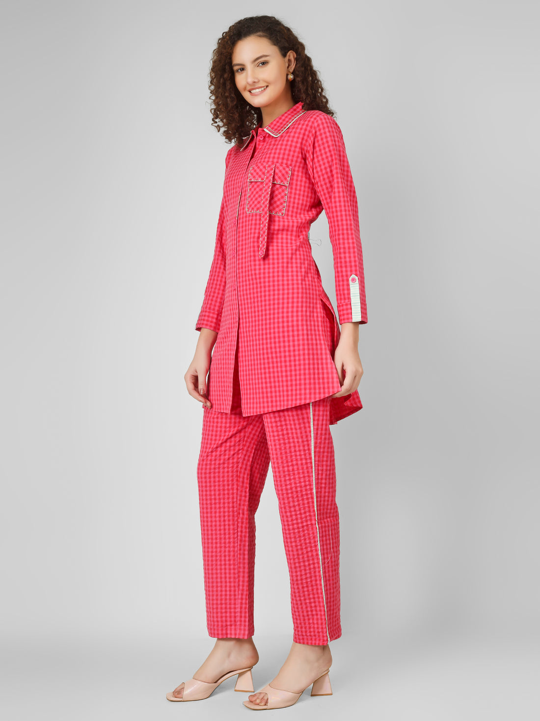 Magnetic Magenta Gingham Coord Set