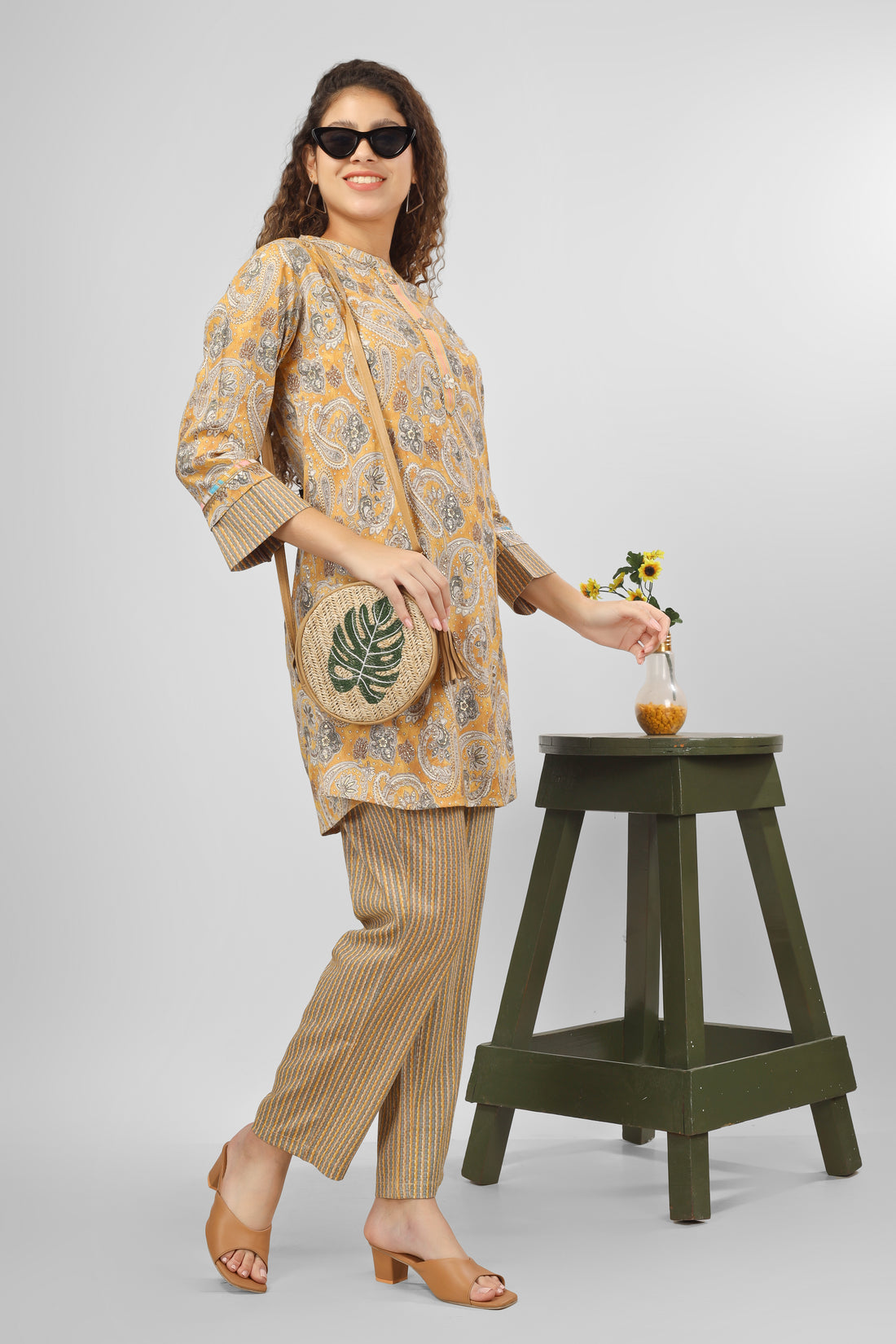 Yellow Paisley Coord Set