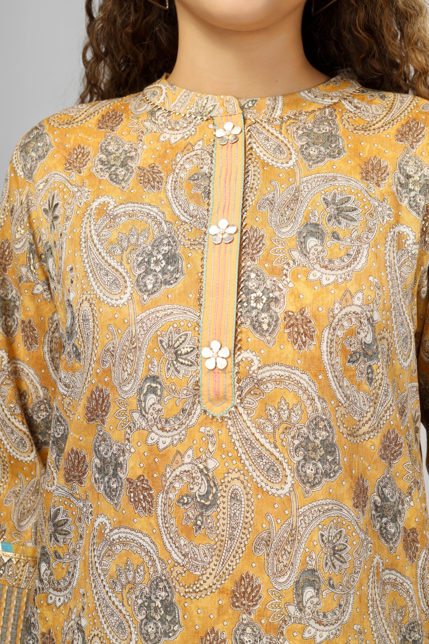Yellow Paisley Coord Set