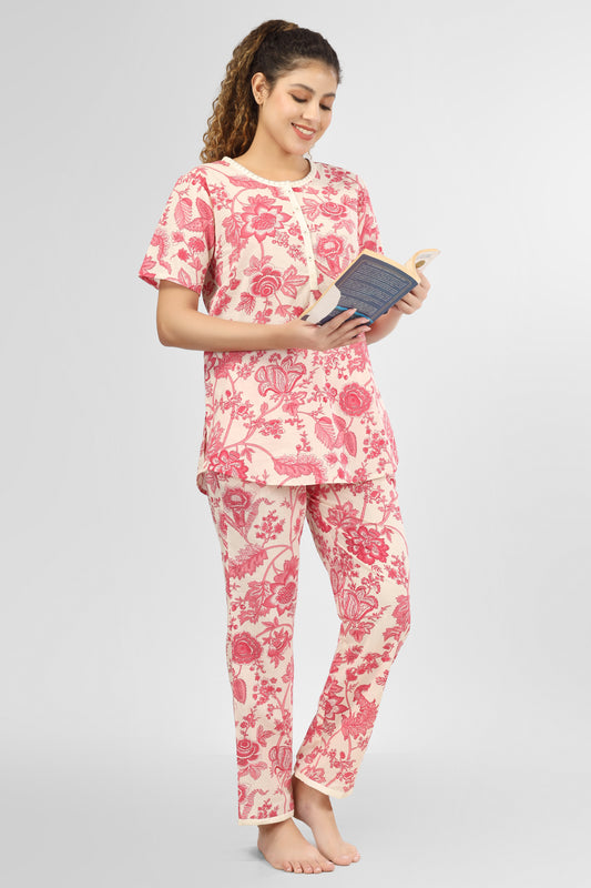 Rose Charm Nightsuit Set