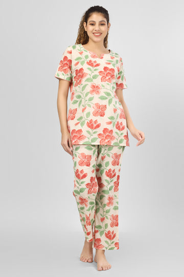 Peachy Glory Nightsuit Set