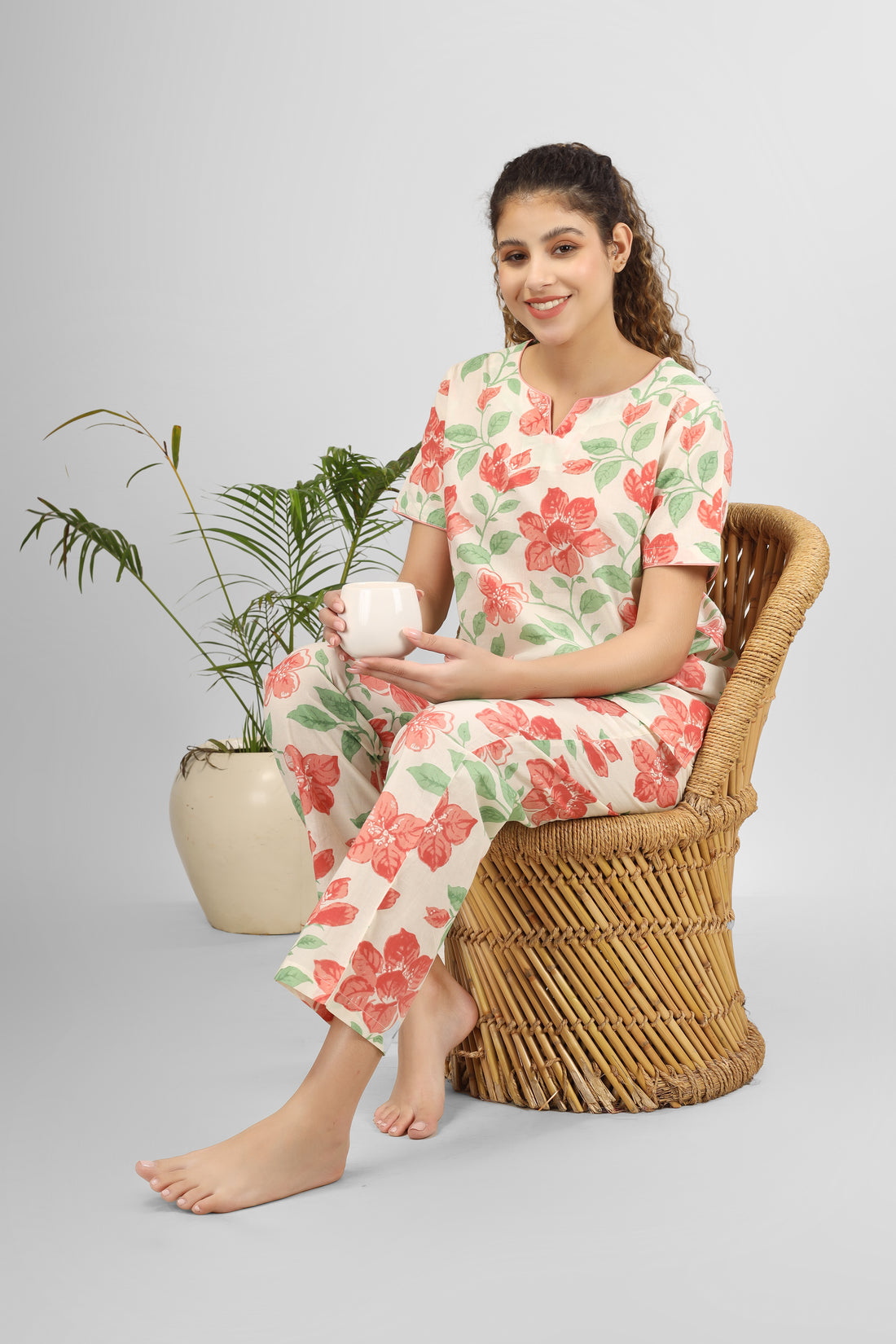 Peachy Glory Nightsuit Set