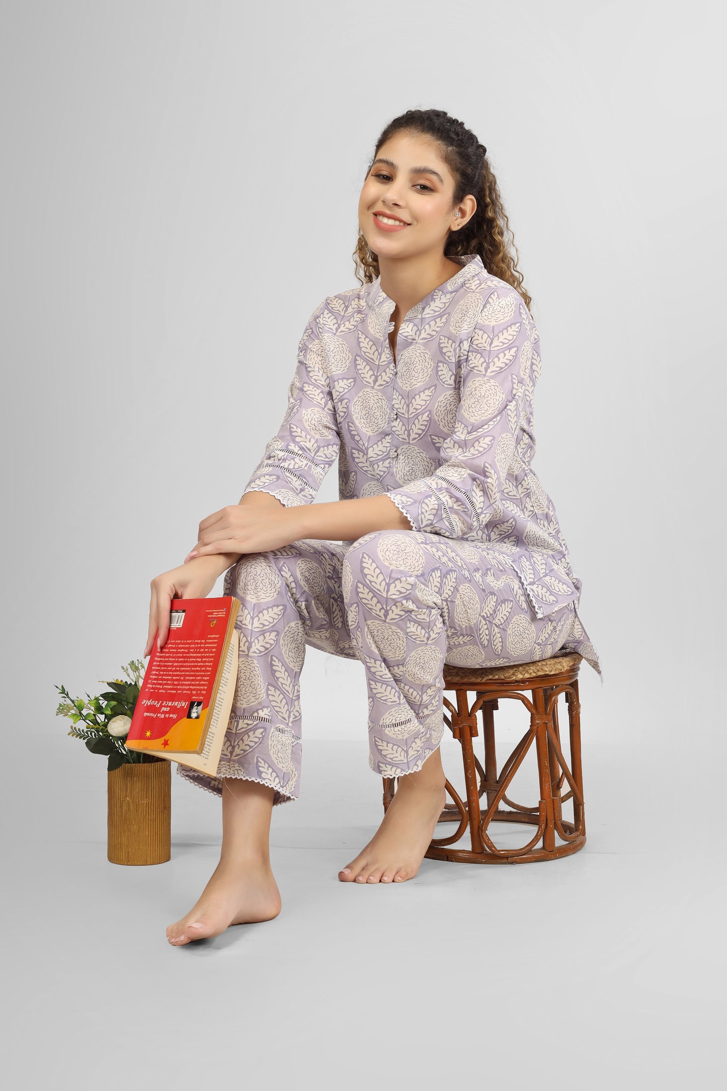 Lavender Nightsuit Set