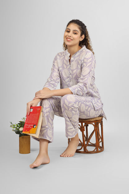 Lavender Nightsuit Set