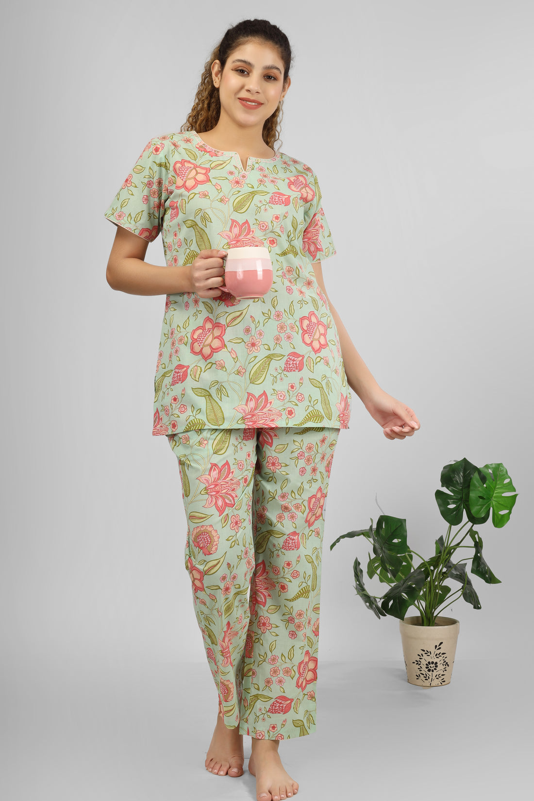 Aqua Bloom Nightsuit Set