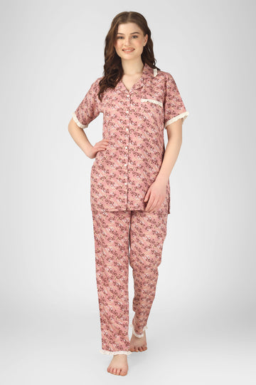 Earthy Bloom Nightsuit Set