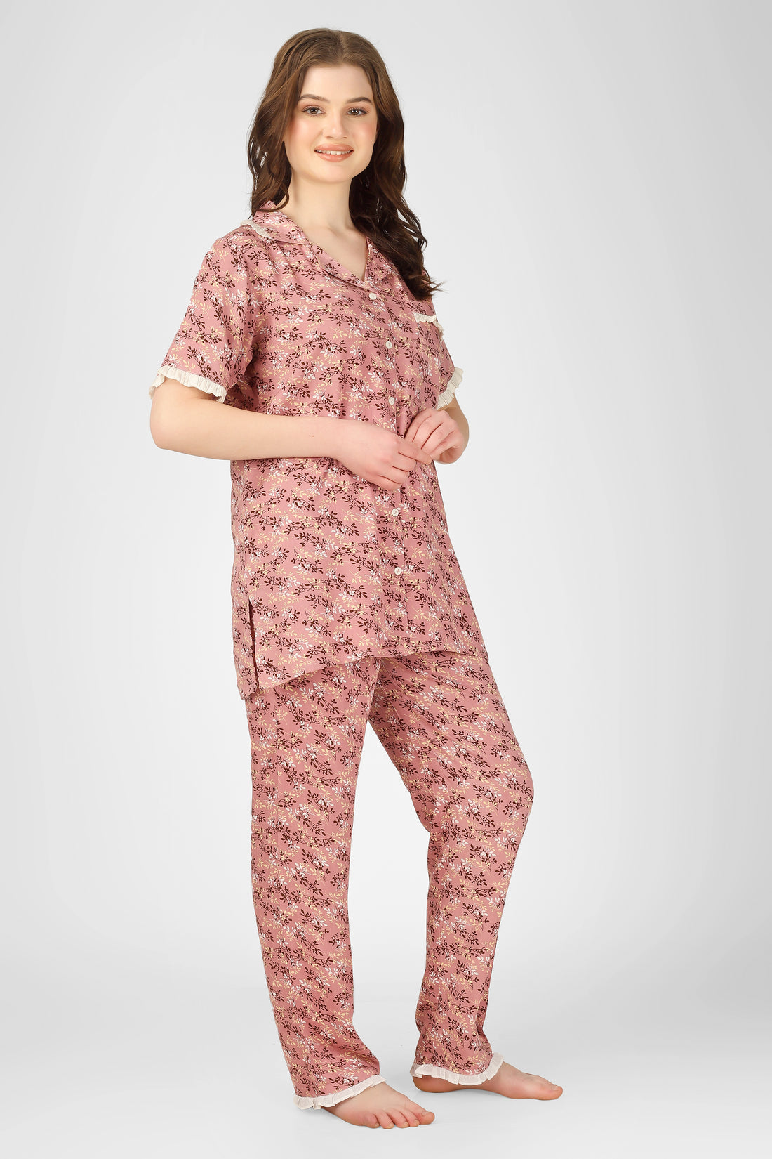 Earthy Bloom Nightsuit Set