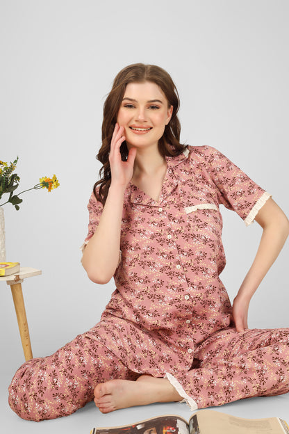 Earthy Bloom Nightsuit Set