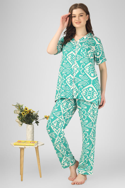 Teal Dream Nightsuit Set
