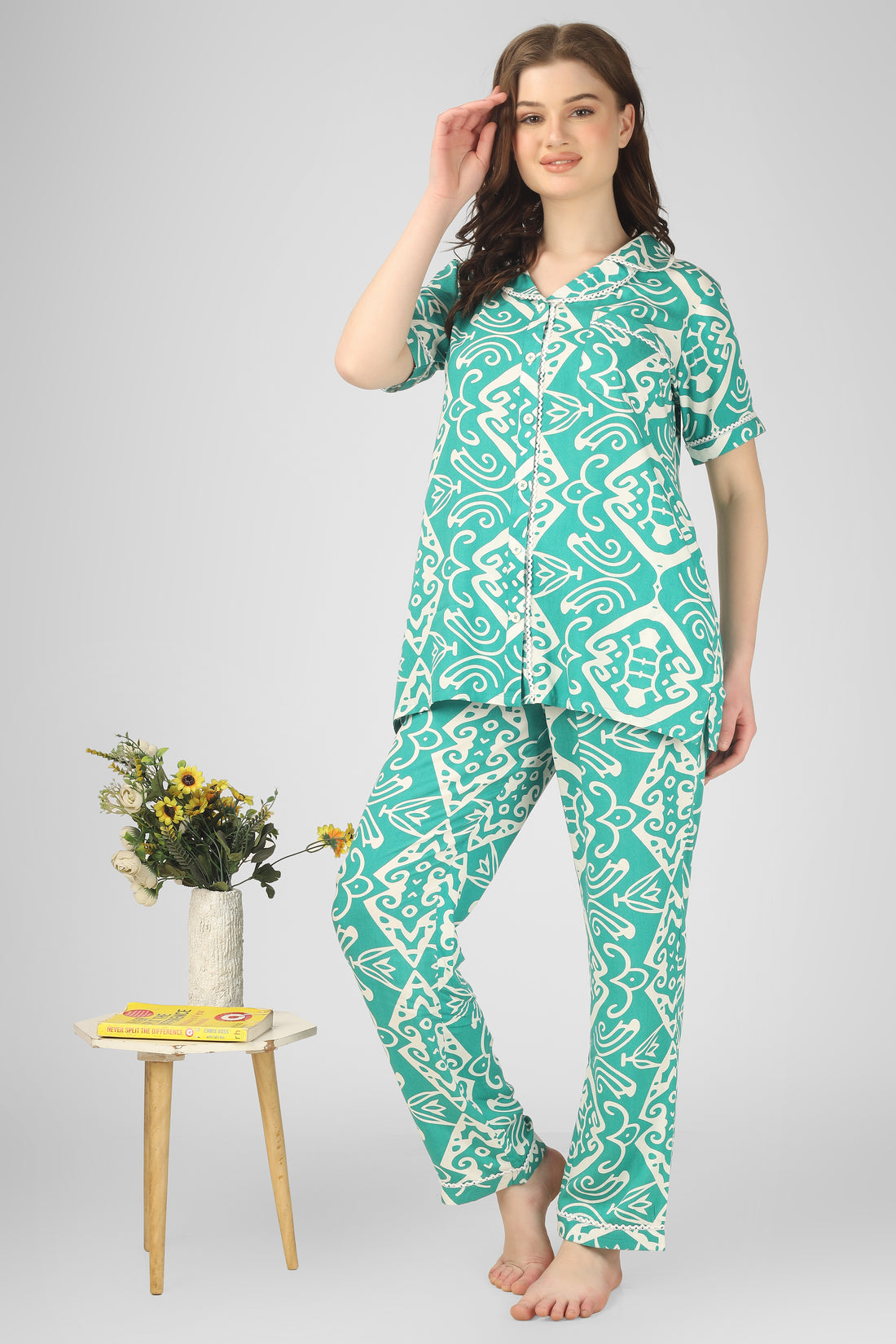 Teal Dream Nightsuit Set