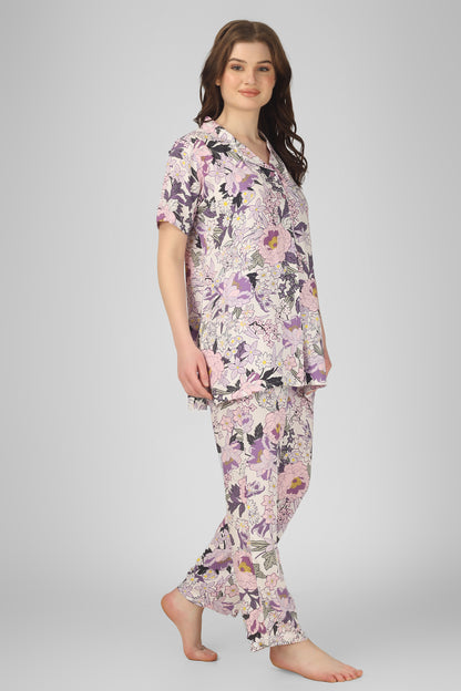 Ethereal Bloom Nightsuit Set
